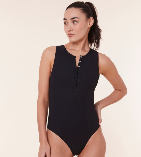 The Malibu One Piece - Ribbed - Black - Classic – Andie Swim