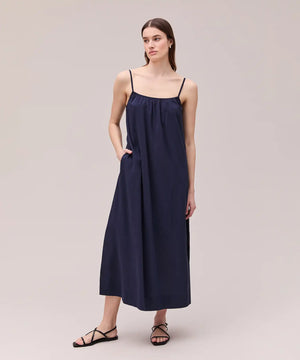 Womens Topanga Cotton Slip Dress - Evening Blue