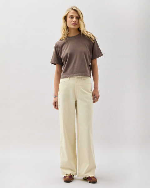 Womens Tracy Twill Pant - Stretch Cotton Twill - Bone – Andie Co.