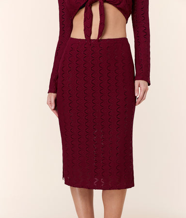 Crete Skirt Scallop Crochet Syrah