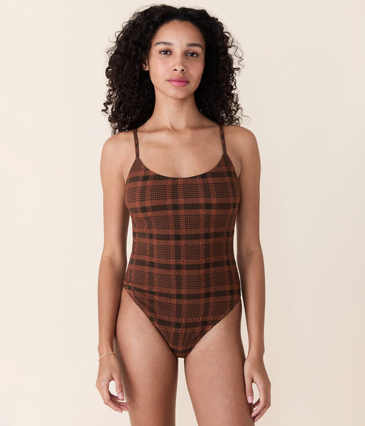 The Amalfi One Piece - Plaid - Sierra Plaid - Classic – Andie Co.