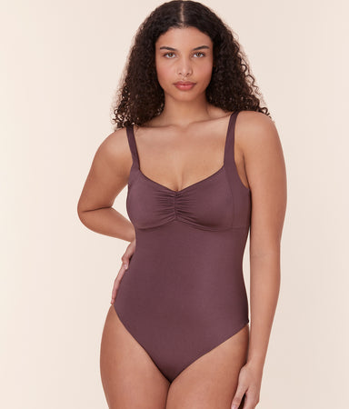 Nadi One Piece Satin Licorice Long Torso