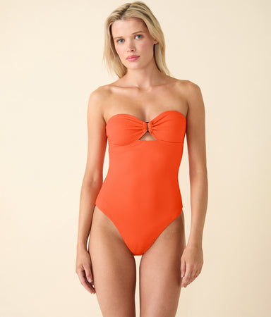 Zoe One Piece Eco Ribbed Vermillion Classic