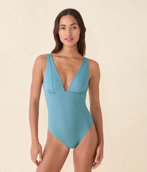 The Mykonos One Piece - Shimmer - Serene - Long Torso – Andie Co.