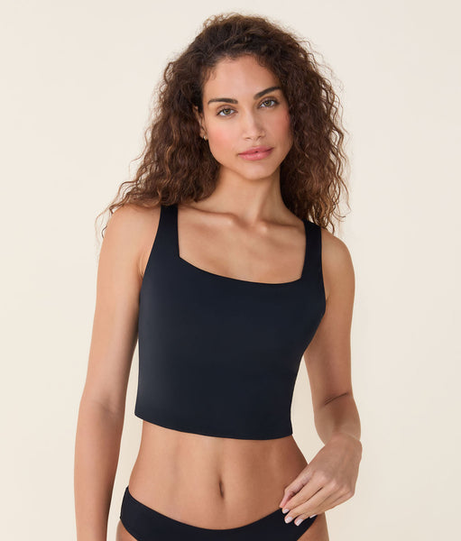 The Siren Swim Tank - Flat - Black – Andie Co.