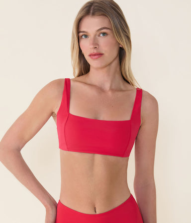 Havana Bikini Top Flat Cherry Red