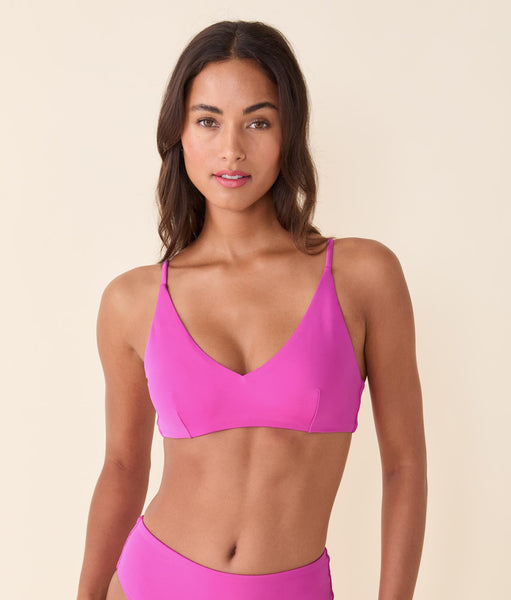 The Ohana Bikini Top - Eco Nylon - Azalea – Andie Co.