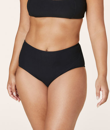 High Waist Bikini Bottom Eco Ribbed