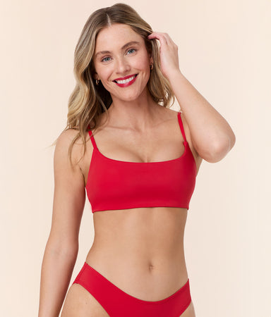 Maui Bikini Top Flat Cherry Red