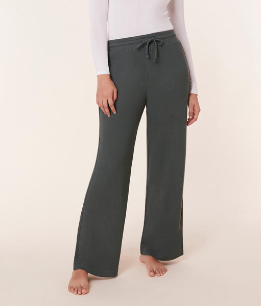 The Wide Leg Pant - Waffle - Dove – Andie Co.